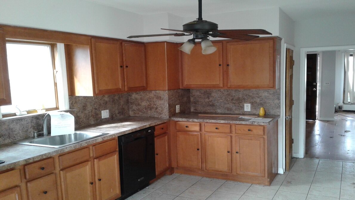 Inherited kitchen before probate sale in New Jersey showing an outdated interior that needed repairs